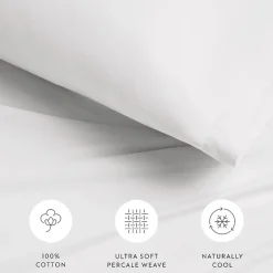 Casual Comfort 100% Cotton Percale Ultra-Soft 4 Piece Sheet Set