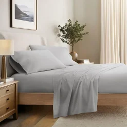 Casual Comfort 100% Cotton Percale Ultra-Soft 4 Piece Sheet Set