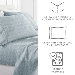 Casual Comfort Dashed Lines Patterned Sheet Set