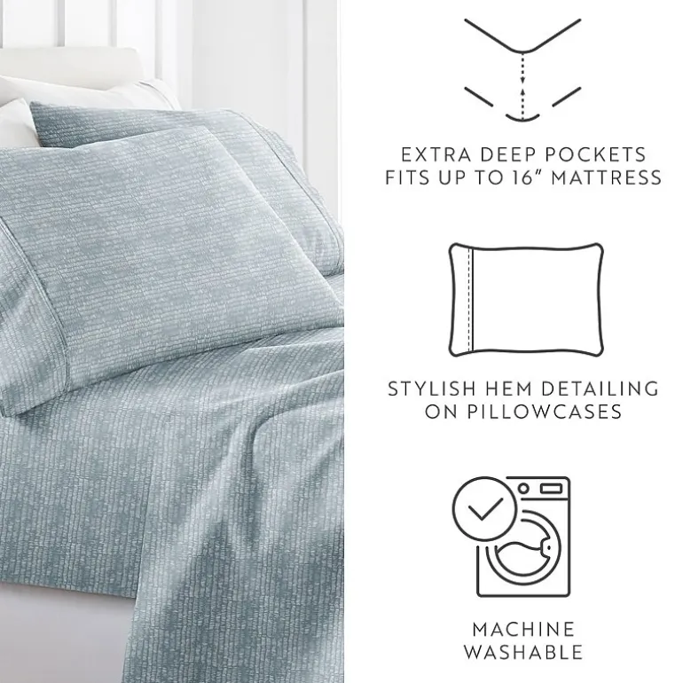 Casual Comfort Dashed Lines Patterned Sheet Set