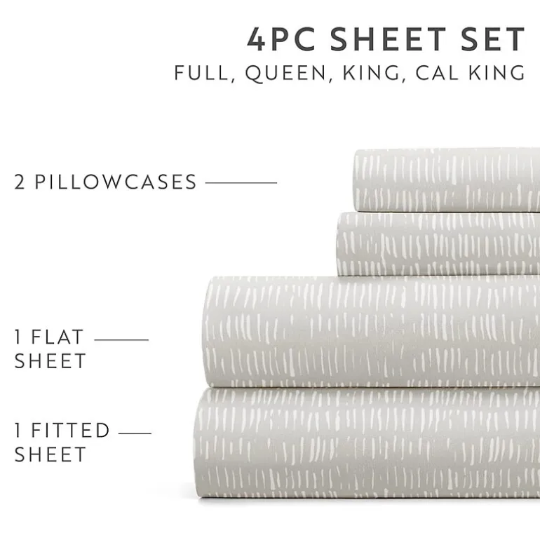 Casual Comfort Dashed Lines Patterned Sheet Set