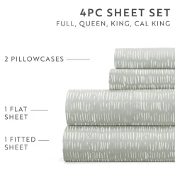 Casual Comfort Dashed Lines Patterned Sheet Set