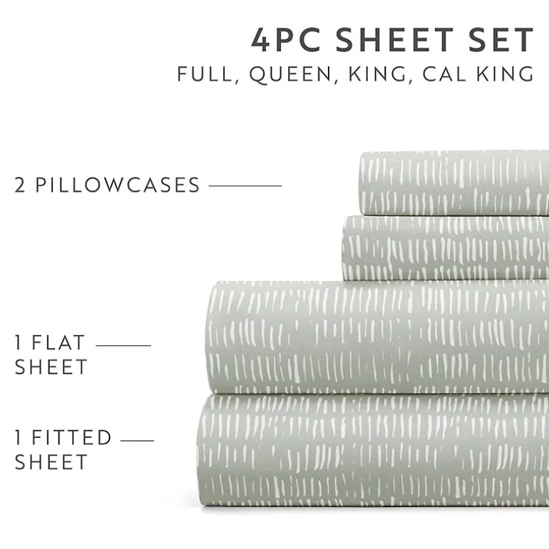 Casual Comfort Dashed Lines Patterned Sheet Set
