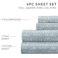 Casual Comfort Dashed Lines Patterned Sheet Set