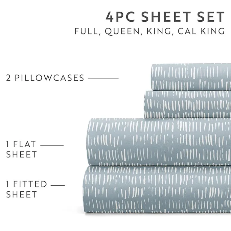 Casual Comfort Dashed Lines Patterned Sheet Set