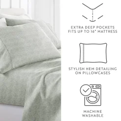 Casual Comfort Dashed Lines Patterned Sheet Set