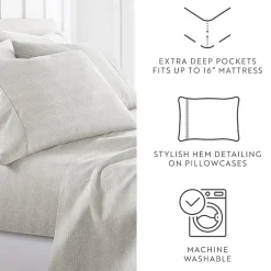 Casual Comfort Dashed Lines Patterned Sheet Set