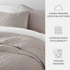 Casual Comfort Diamond Stitch Quilt Set