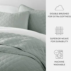 Casual Comfort Diamond Stitch Quilt Set