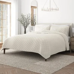 Casual Comfort Diamond Stitch Quilt Set