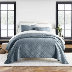 Casual Comfort Diamond Stitch Quilt Set