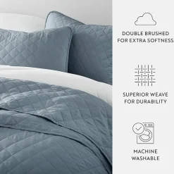 Casual Comfort Diamond Stitch Quilt Set