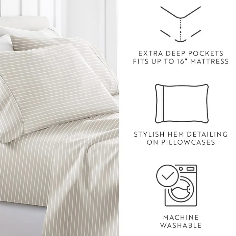 Casual Comfort Distressed Awning Patterned Sheet Set