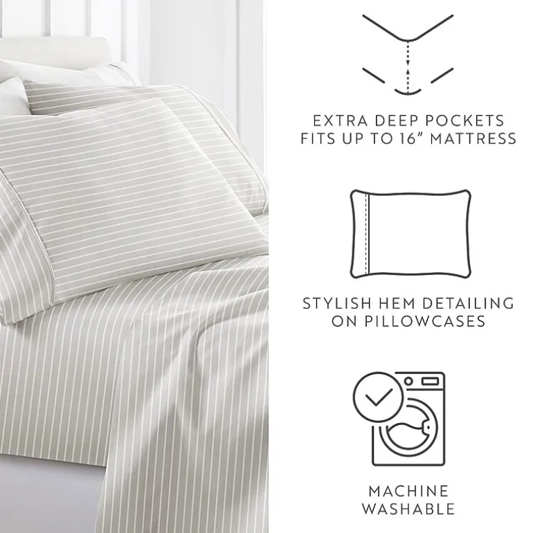 Casual Comfort Distressed Awning Patterned Sheet Set