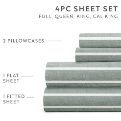 Casual Comfort Distressed Awning Patterned Sheet Set