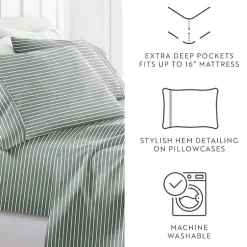 Casual Comfort Distressed Awning Patterned Sheet Set