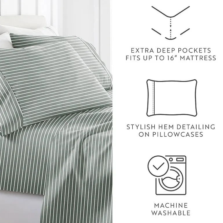 Casual Comfort Distressed Awning Patterned Sheet Set