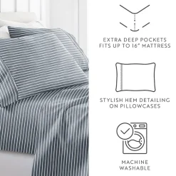 Casual Comfort Distressed Awning Patterned Sheet Set