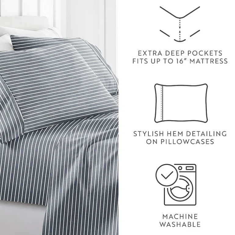 Casual Comfort Distressed Awning Patterned Sheet Set