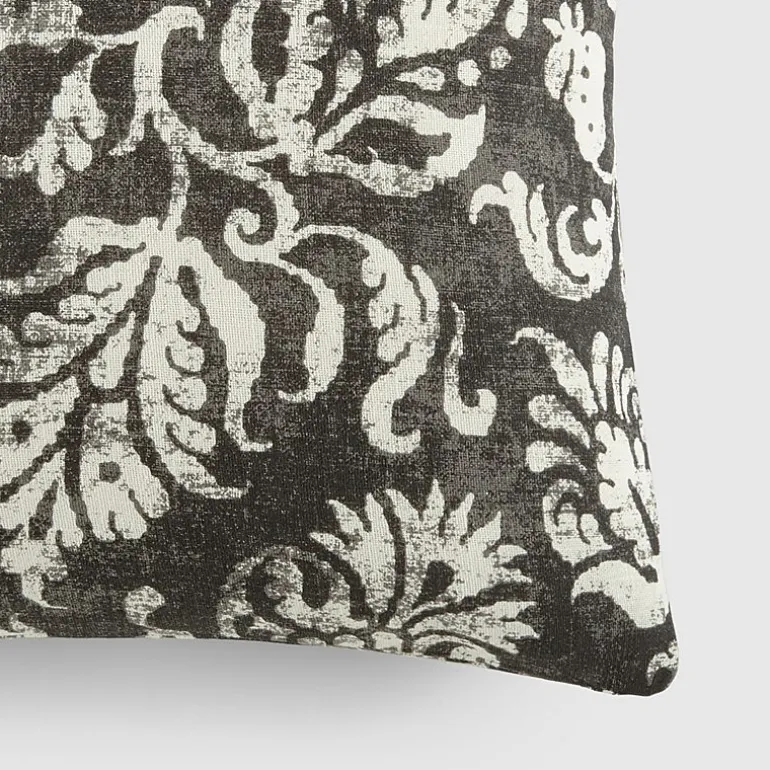 Casual Comfort Distressed Floral Cotton Square Throw Pillow