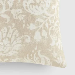 Casual Comfort Distressed Floral Cotton Square Throw Pillow