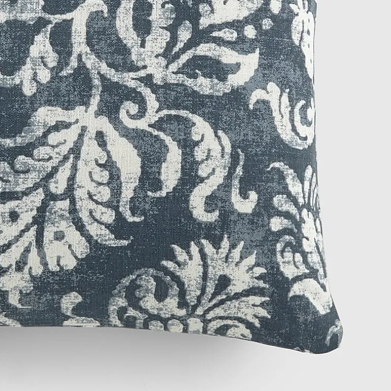 Casual Comfort Distressed Floral Cotton Square Throw Pillow