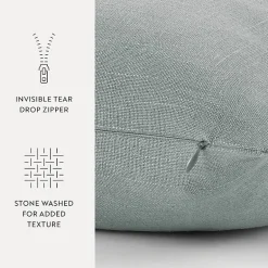 Casual Comfort Distressed Stonewash Cotton Decor Throw Pillow