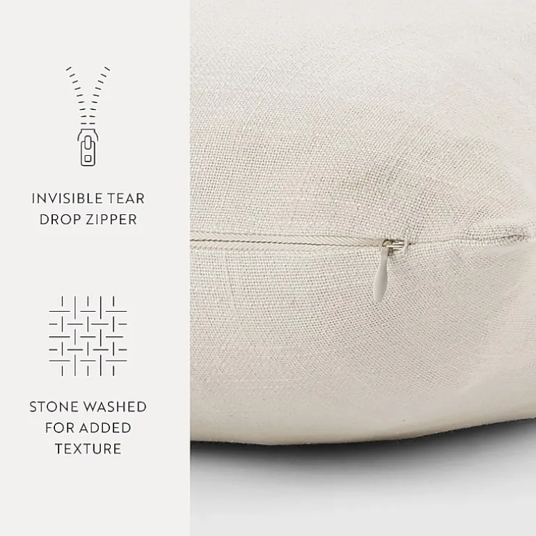 Casual Comfort Distressed Stonewash Cotton Decor Throw Pillow