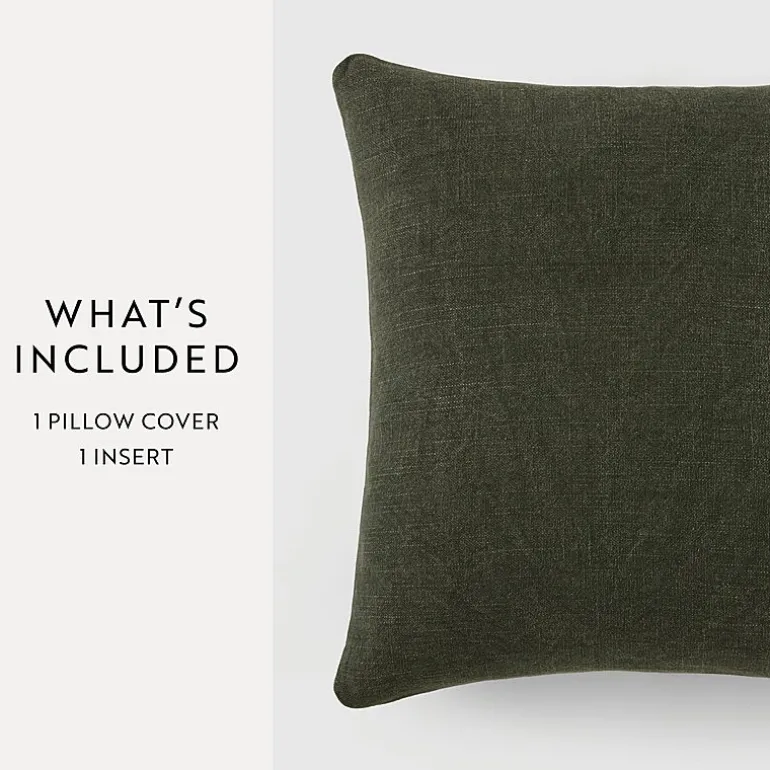 Casual Comfort Distressed Stonewash Cotton Decor Throw Pillow