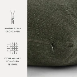 Casual Comfort Distressed Stonewash Cotton Decor Throw Pillow