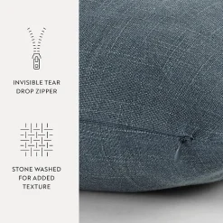 Casual Comfort Distressed Stonewash Cotton Decor Throw Pillow