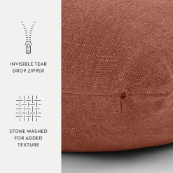 Casual Comfort Distressed Stonewash Cotton Decor Throw Pillow