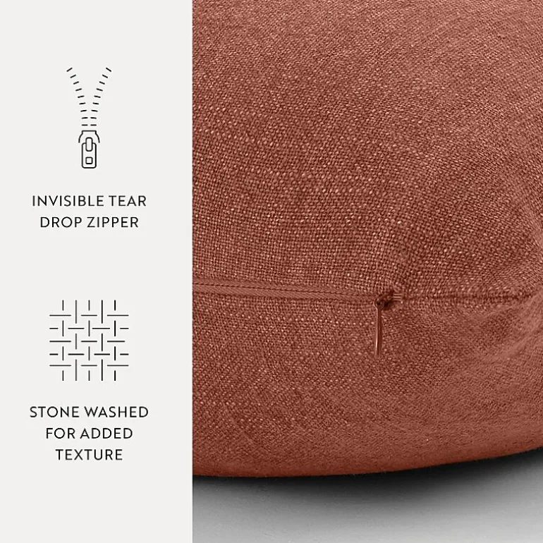 Casual Comfort Distressed Stonewash Cotton Decor Throw Pillow
