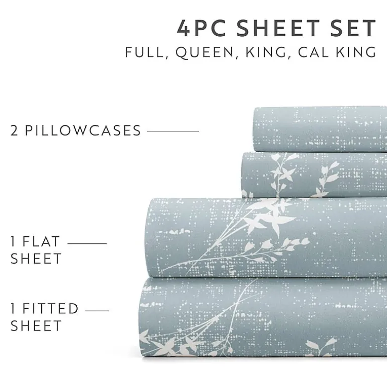 Casual Comfort Distressed Willow Patterned Sheet Set