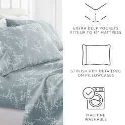 Casual Comfort Distressed Willow Patterned Sheet Set
