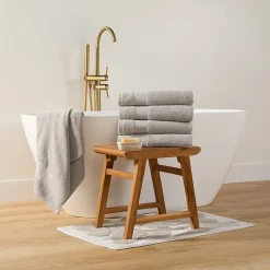Casual Comfort Essential 6-Piece 100% Cotton Ultra Soft Washcloth Towel Set