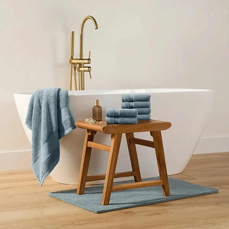 Casual Comfort Essential 6-Piece 100% Cotton Ultra Soft Washcloth Towel Set