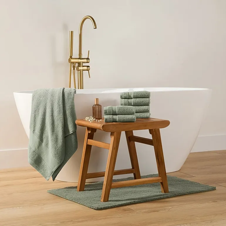 Casual Comfort Essential 6-Piece 100% Cotton Ultra Soft Washcloth Towel Set