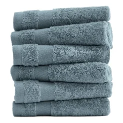 Casual Comfort Essential 6-Piece 100% Cotton Ultra Soft Washcloth Towel Set