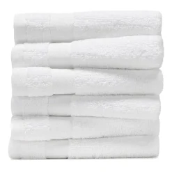 Casual Comfort Essential 6-Piece 100% Cotton Ultra Soft Washcloth Towel Set