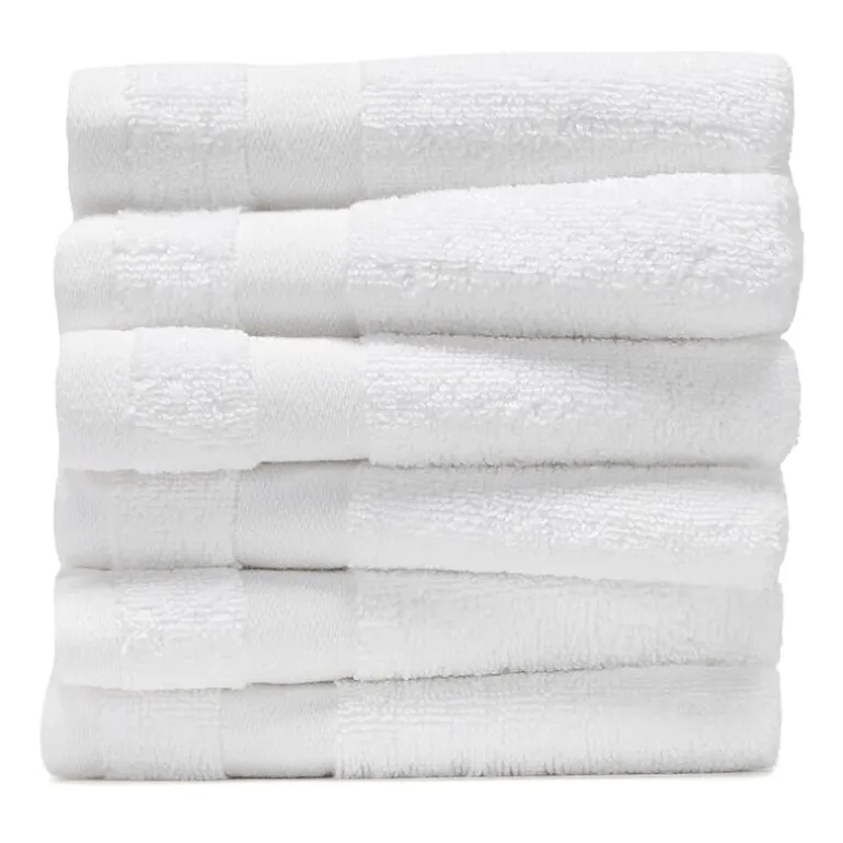 Casual Comfort Essential 6-Piece 100% Cotton Ultra Soft Washcloth Towel Set