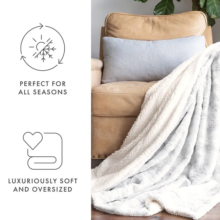 Casual Comfort Faux Fur Tie Dye Reversible Extra Weight Throw Blanket
