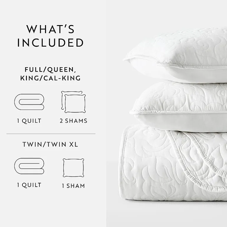 Casual Comfort Floral Stitch Quilt Set