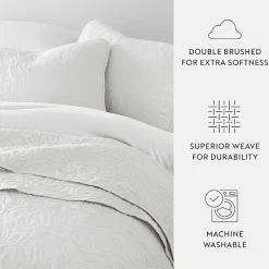 Casual Comfort Floral Stitch Quilt Set