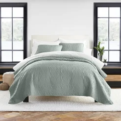 Casual Comfort Floral Stitch Quilt Set