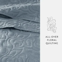 Casual Comfort Floral Stitch Quilt Set
