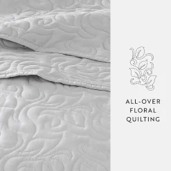 Casual Comfort Floral Stitch Quilt Set