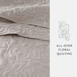 Casual Comfort Floral Stitch Quilt Set