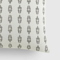 Casual Comfort Folk Leaves Cotton Square Throw Pillow