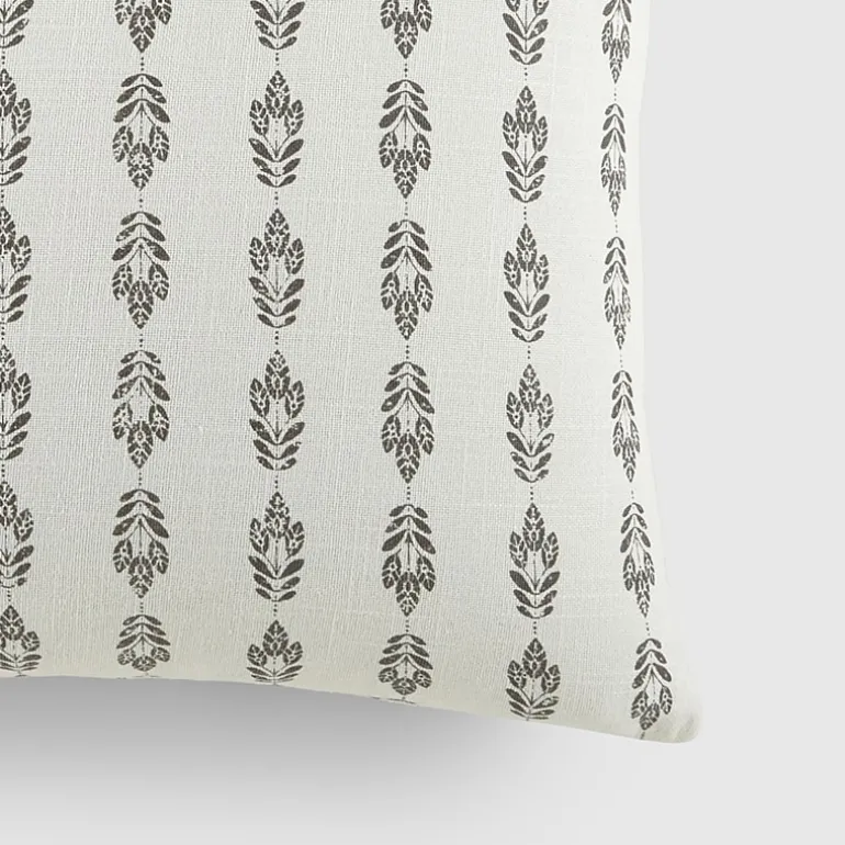 Casual Comfort Folk Leaves Cotton Square Throw Pillow